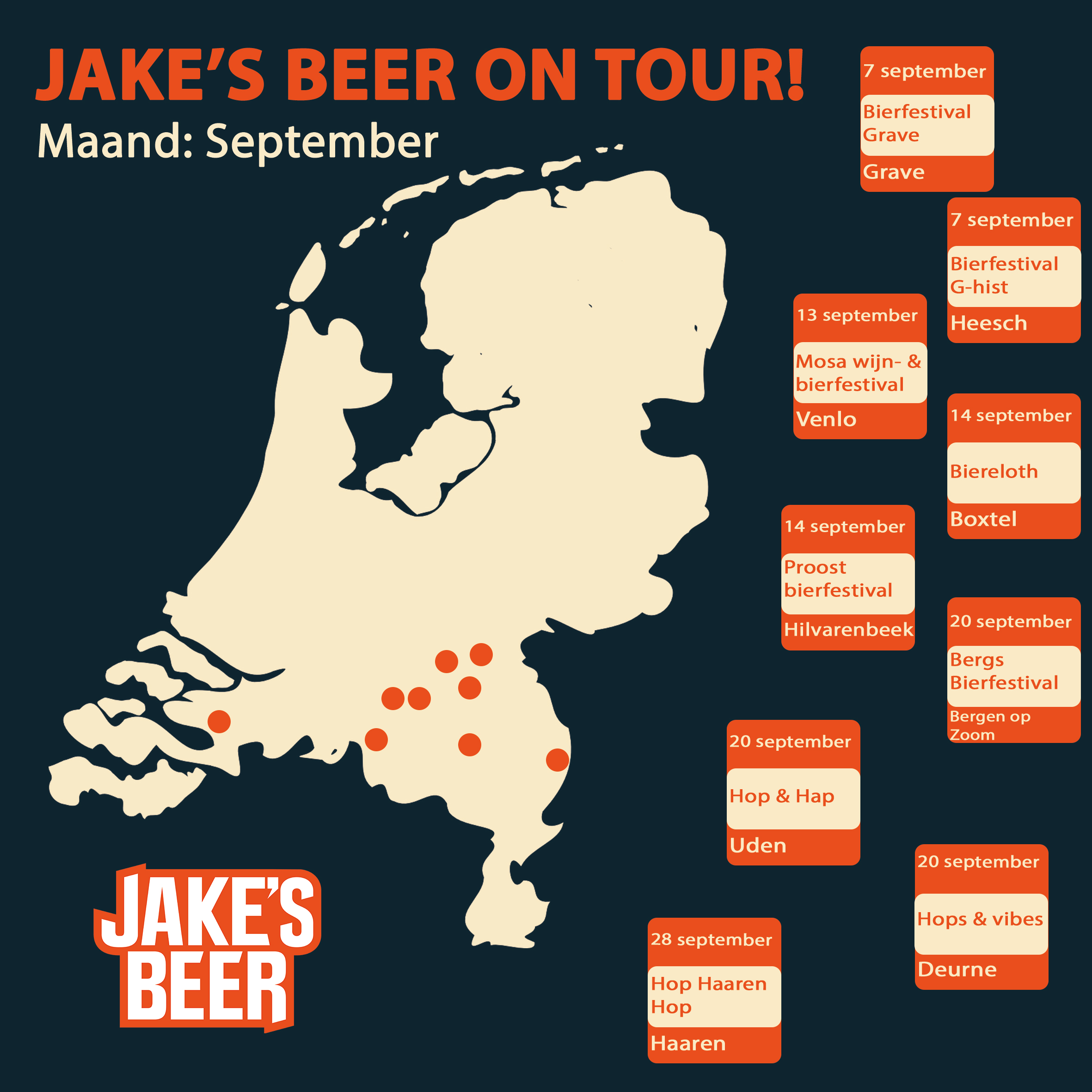 Jake’s Beer on Tour September
