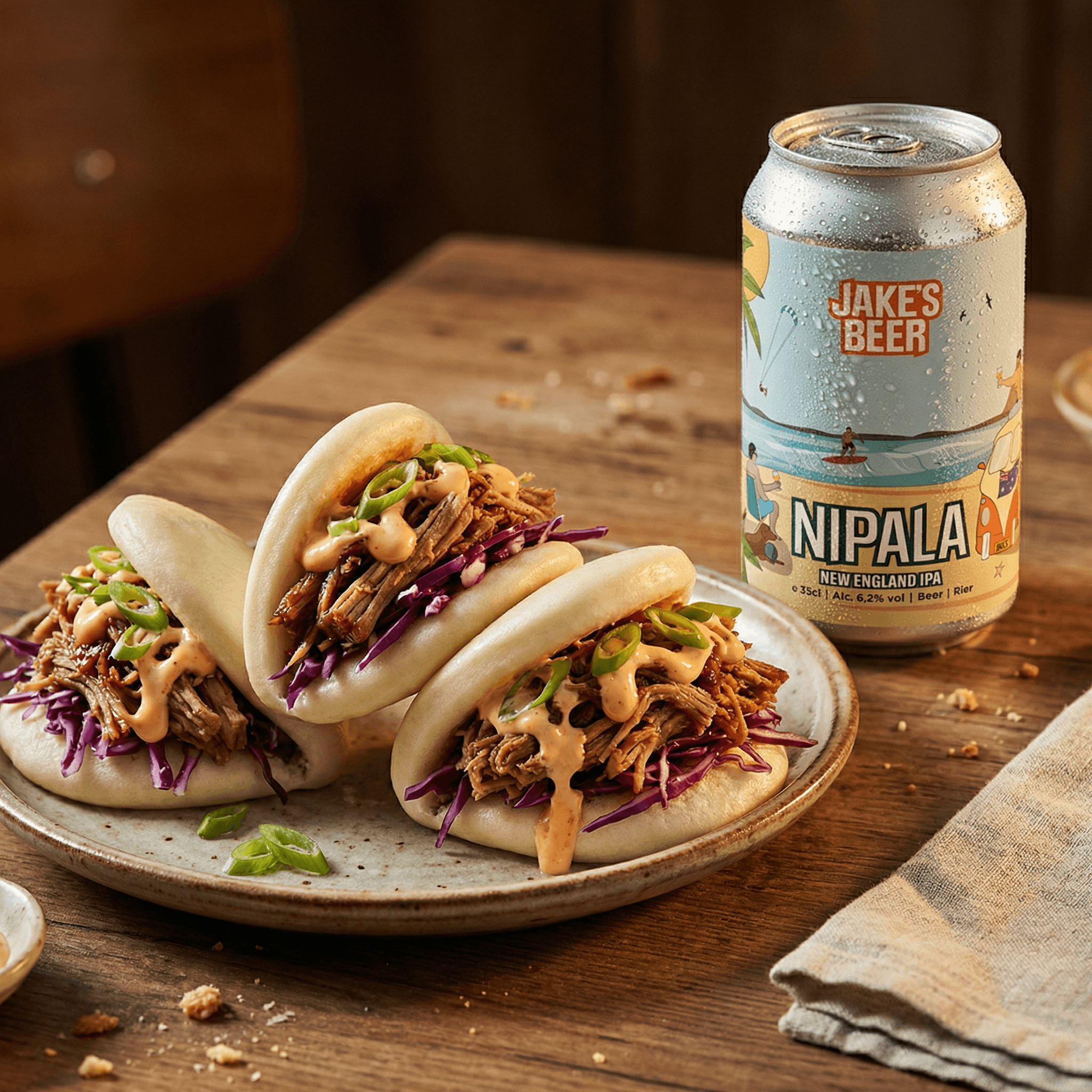 Bao buns met pulled pork