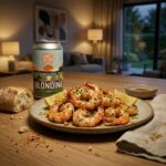 Garnalen met knoflook, citroen en peterselie