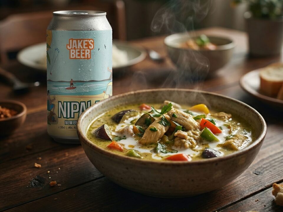 Groene curry met kip, kokos en Thaise basilicum