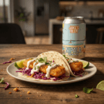Pittige vis-taco’s met limoen, rodekoolsla & frisse roomsaus