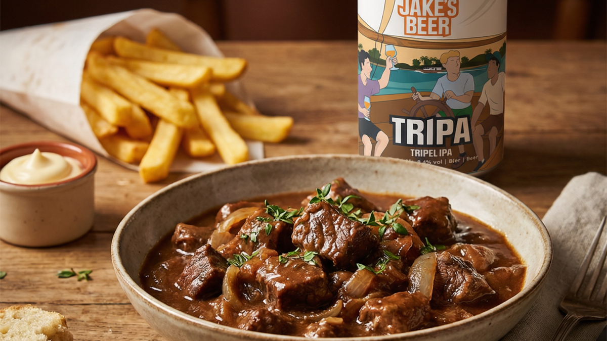 Vlaams stoofvlees met donker bier & mosterd