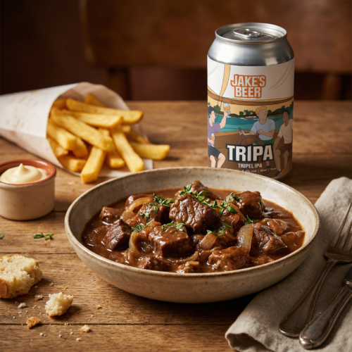 Vlaams stoofvlees met donker bier & mosterd