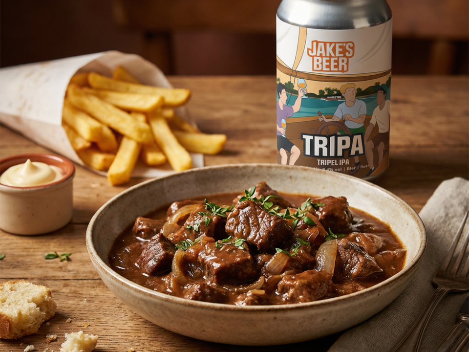 Vlaams stoofvlees met donker bier & mosterd