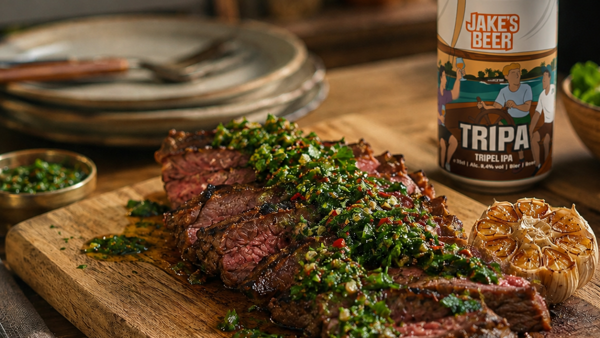 Bavette van de BBQ foodpairing met Tripel IPA